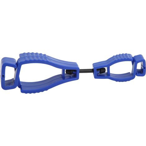 Porte-gants de travail AT‑1 avec clip anti-perte bleu, support et pince de fixation pour équipement de sécurité. (1/5)