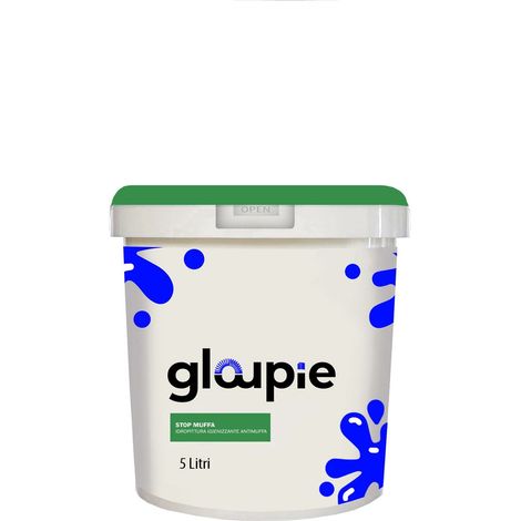 GLOUPIE STOP MUFFA Pittura All'Acqua Antimuffa Traspirante Per Pareti Per Tutti Gli Ambienti Interni 5 Lt Bianco Made in Italy (1/5)