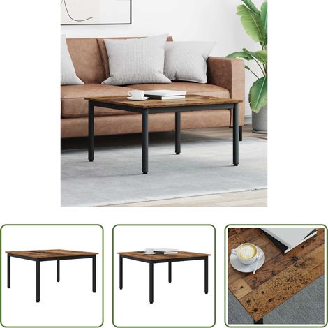Holzwerkstoff Couchtisch - Couchtisch Altholz 80 x 80 x 45 cm Holzwerkstoff (1/5)
