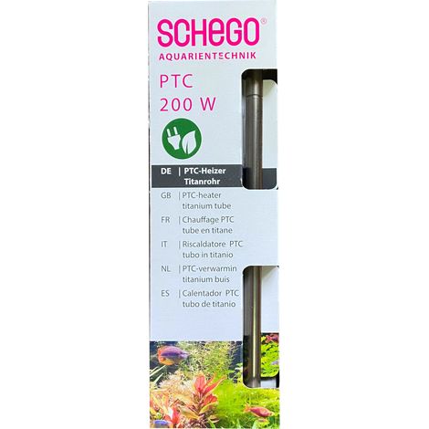 SCHEGO PTC-Heizer Titanrohr - energieeffizienter Aquarium Heizstab - 200W (1/2)