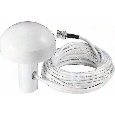 Antenne GPS Active Marine Navigation avec Connecteur BNC Mâle, 10 Mètres de Câble, Récepteur Haute Performance pour Bateau