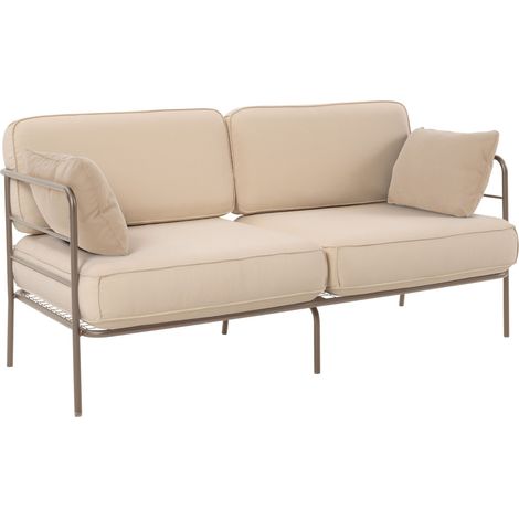 Selsey Preggel - Garten-Sofa 2-Sitzer, 156 cm, wasserabweisend, beige/beiges Gestell (1/5)