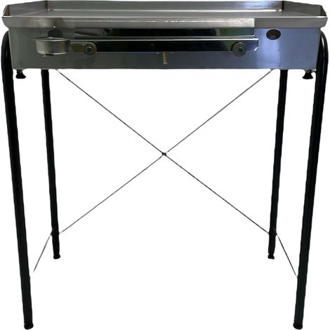 Barbecue a gas Hura 80x50 Griglia barbecue per arrostire con gambe acciaio giardino esterno carne a gas