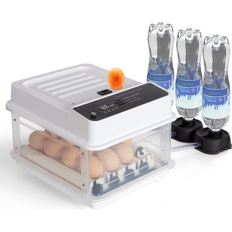 Brutautomat Vollautomatisch für 15 Eier, Automatisches Eierwenden, Temperaturkontrolle, Automatischer Wasserzugabe, Brutmaschine für geflügeleier mit LED Beleuchtung und Doppelte Kraft (1/5)
