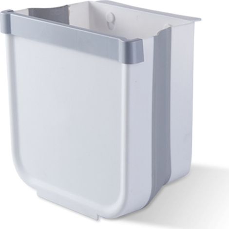 MINKUROW Cubo De Basura De Cocina Plegable Cubo De Basura Montado En La Pared De La Cocina Para La Oficina Del Hogar Del Coche, Solo Uno, Blanco (1/5)
