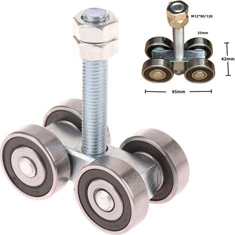 Les roulettes et rails pour portes coulissantes C50 sont disponibles immédiatement. Capacité de charge : 400 kg. (1/5)