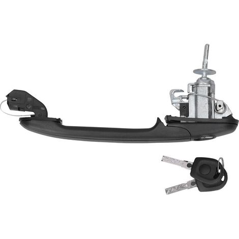 Jeffergarden Poignée de porte extérieure, ensemble de poignée de porte extérieure Design ergonomique avant gauche/droite de remplacement ABS + alliage d'aluminium pour accessoire de voiture pour Seat-