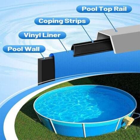 Confezione da 38 strisce di copertura per rivestimenti di piscine fuori terra, kit di ricambio per clip di fissaggio per rivestimenti di piscine rotonde da 7,3 m. (1/3)