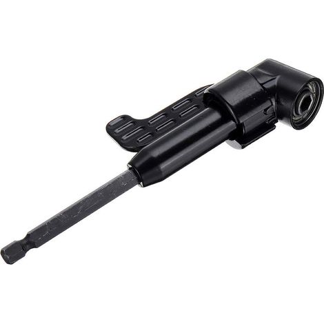 Extension de tournevis à angle droit de 105 degrés - Extension de tournevis électrique - Embout hexagonal de 6,35 mm - Adaptateur pour espace de travail d'angle étroit (longue) (1/3)