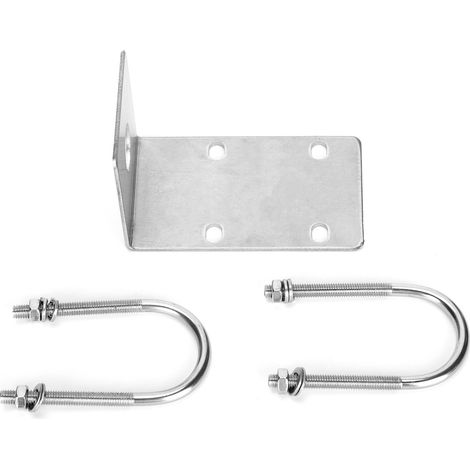 Support Universel pour Antenne Radio Voiture en Acier Inoxydable avec Fixation U pour Balcon