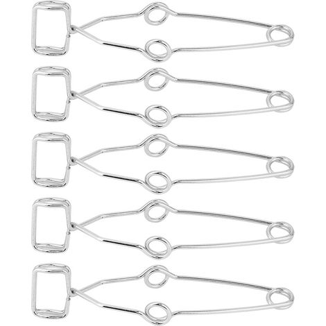 Lot de 5 pinces de serrage en acier pour tubes à essai, outil de test pour expériences de laboratoire (1/5)