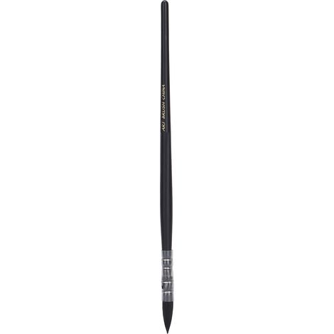 Pinceau aquarelle en laine de nylon, rond, de précision, fait main, pour la peinture et l'écriture (Noir n° 3)