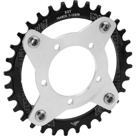 104BCD-Ritzeladapter, 32-Zahn-Kettenblatt aus CNC-gefräster Aluminiumlegierung für BBS01-Mittelmotor-E-Bikes, schwarz (1/5)