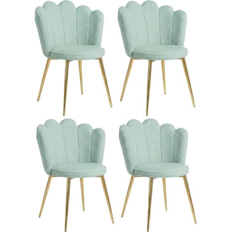 Set 4 Sedie Milly Tessuto Antimacchia Cucina Sala Pranzo Imbottite 58x56x80cm