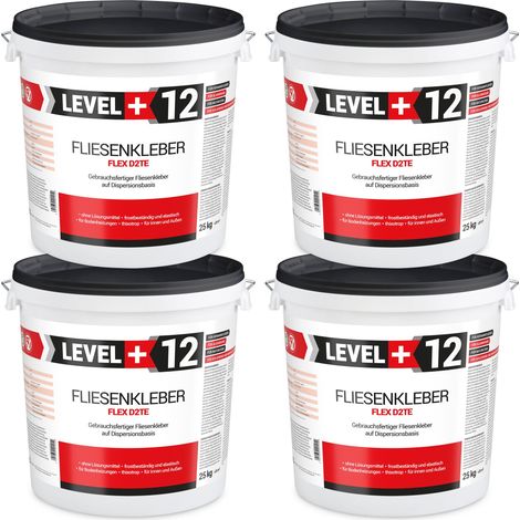 LEVEL+ Fliesenkleber Fertig Dispersionkleber Flexmörtel L+12 - 100KG