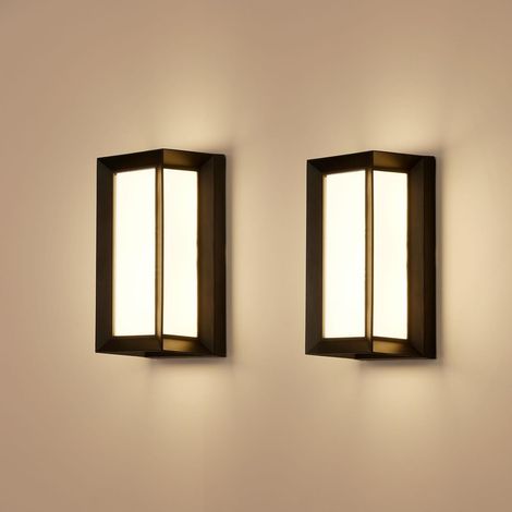 Stück Außen Wandleuchte, 18W IP65 Wandleuchte Aussen, 2025LM LED Wandleuchte Aussen, Außenleuchte Wand für Balkon, Terrasse, Korridor, Garten, Flur, warmes Licht 3000k (1/5)
