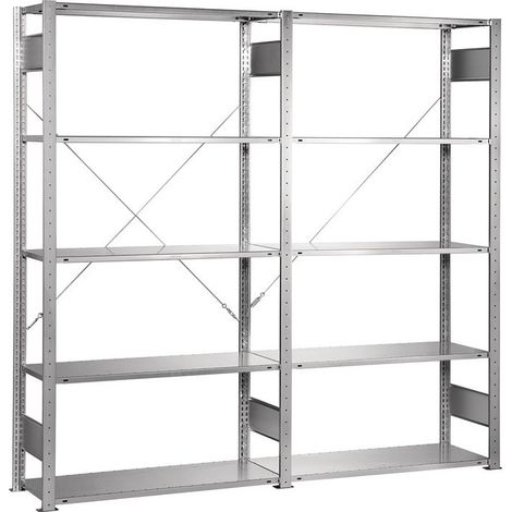 Ripiano senza bullone H2000xL2000xP400mm zincato 10 Trgf.150kg SCHULTE