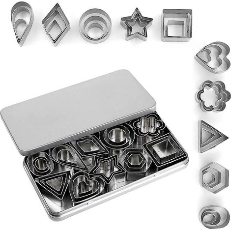 30 emporte-pièces, petits moules pour pâte à modeler, mini emporte-pièces en acier inoxydable pour la pâtisserie maison (1/5)