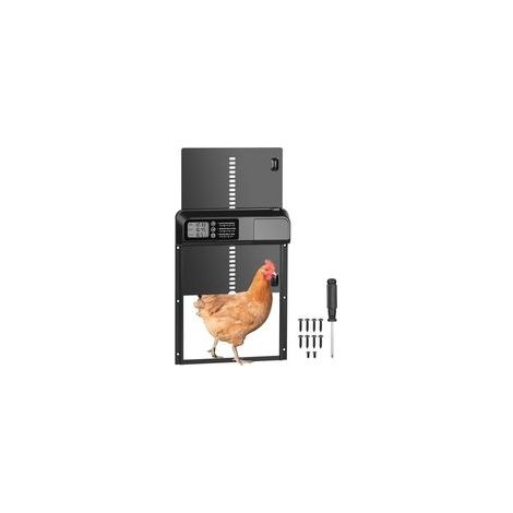 Porte de poulailler automatique avec minuterie – Matériaux ABS et aluminium – Étanchéité IP45 – Puerta/cierre programable