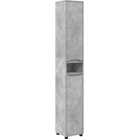 Maison Exclusive - Badezimmerschrank Beton Grau 30,5 x 30 x 195 c (1/5)