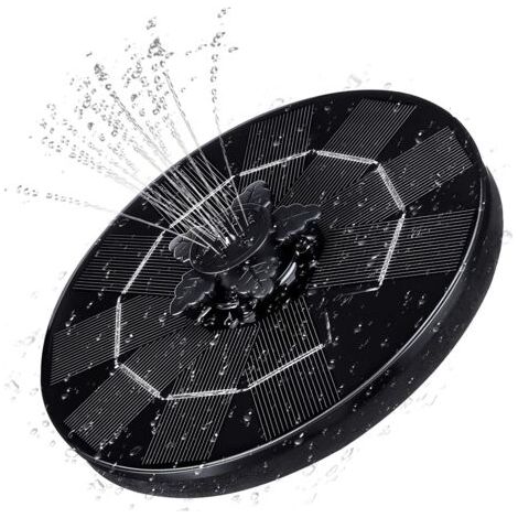Fontaine Solaire Pompe 3W,4 en 1 pour Fontaine Solaire, Pompe de Bassin Solaire 3W avec Conversion Efficace, pour Bassin de Jardin ou Fontaine, Bain d'oiseau, récipient à Poisson (1/5)