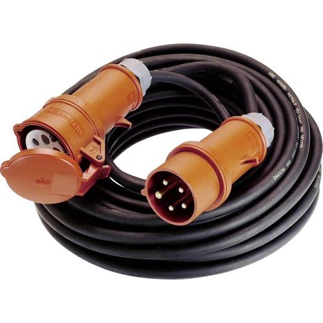 as-Schwabe 60595 Cavo di prolunga elettrica 16 A 5 m nero