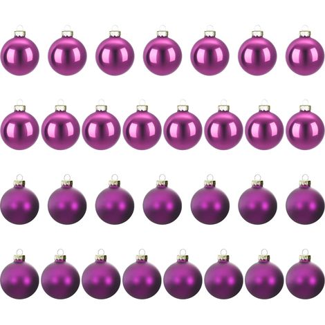 Weihnachtskugelset 30 stk. Lila 6 cm Polystyrol vidaXL (1/5)