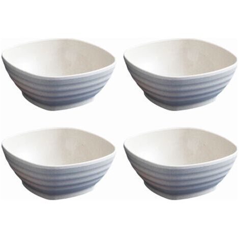 FENOPLASTICABols à céréales en paille incassable - réutilisables, compatibles lave-vaisselle et micro-ondes - lot de 4, adaptés pour servir des céréales, de la soupe et du riz. (1/5)