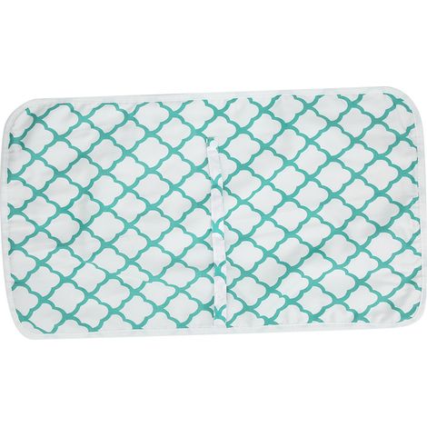 Couche de change bébé matelas imperméable multifonction, protection anti-urine, motif géométrique vert (1/5)