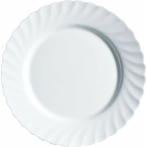 (6 u.) PLATO LLANO TRIANON BLANCO (1/2)