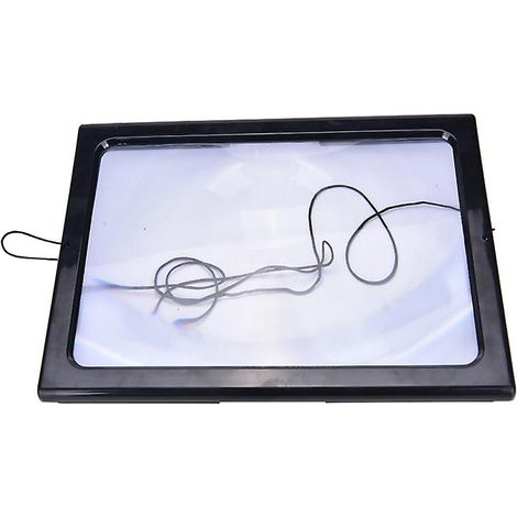 Loupe mains libres grand format A4 avec éclairage LED et grossissement 3x - FFY (1/3)