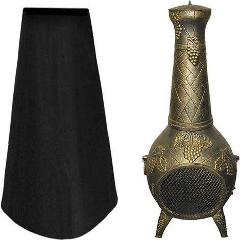 Couverture de cheminée de Patio extérieur, couverture de protection imperméable pour cheminée, foyer, chauffage, pour jardin extérieur, arrière-cour, 122x21x61CM (1/5)