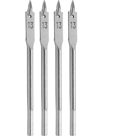 Lot de 4 forets à bois à palette en acier haute carbone, outils de bricolage, 13mm (1/5)