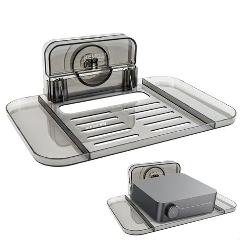 Support Videoprojecteur, Support Videoprojecteur Plafond, Trepied Videoprojecteur sans percussion à ventouse 3kg, Support Mural pour Petit Projecteur Routeur Caméra, avec Gestion de Câble, 26x20x8.2cm (1/5)