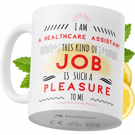 Lustige Tasse für Pflegehelfer/innen – Kaffee- oder Teetasse mit witzigem Textdesign – ideal für Geburtstage, Namenstage, Feiertage und besondere Anlässe. Hochwertige Tasse für Zuhause, Büro und Arbei
