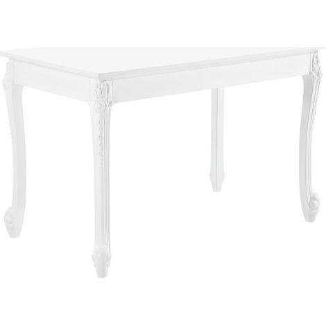 Elegante tavolo da pranzo rettangolare per 4 persone in MDF e plastica 116 x 66 x 76 cm bianco 030006265