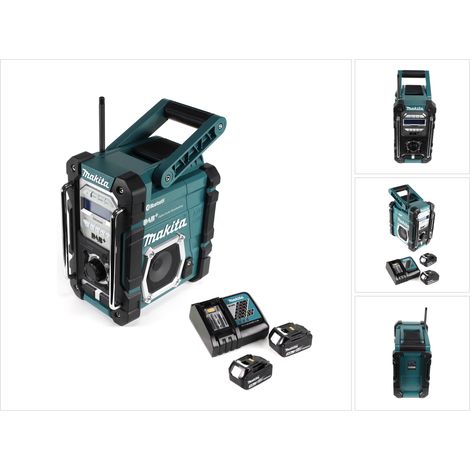 Makita DMR 112 RF Akku Baustellen Radio 7,2 - 18V Bluetooth DAB+ + 2x 3,0Ah Akku + Ladegerät (1/5)