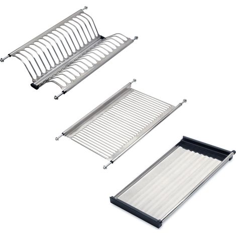 Emuca Abtropfgestell aus rostfreiem Stahl Drynox, Modul 500mm, Edelstahl