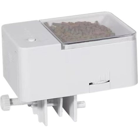 Alimentador automático de peces ajustable a pilas de 50 g con 4 temporizadores: accesorio para acuarios de viaje y vacaciones (1/5)