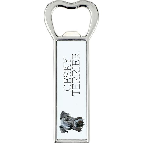 Terrier ceco, Cesky Terrier - apribottiglie con foto e iscrizione per birra Art-Dog (1/5)
