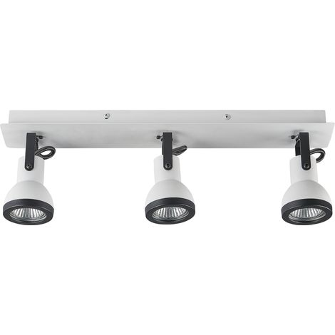 Conjunto de 3 lámparas de techo de metal blanco negro brazo articulado Baro