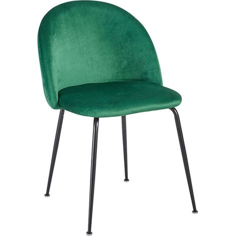 Sillas Comedor - Silla Black Dalnia Terciopelo - Verde (1/5)