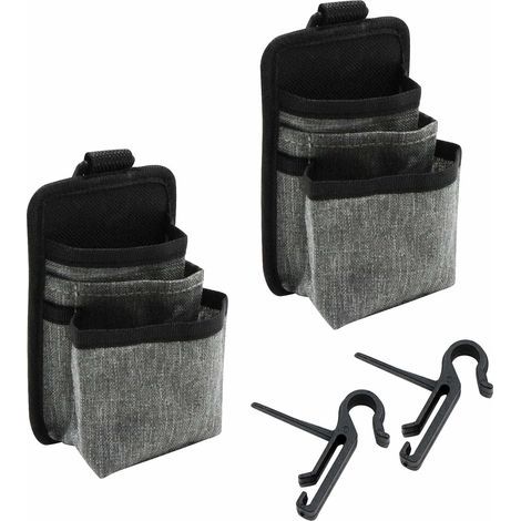 Car Air Vent Storage Bag Hanging Organizer Car Storage Pouch for Keys - Car Holder Bag with Hooks for Cell Phone, Keys, Glasses (2-Pack) (1/5)