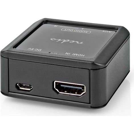 Nedis Digital Audio Converter / 1-Weg / Audio- / Video- / Dateneingänge: HDMI™ Input / Audio- / Video- / Datenausgänge: 1x 3.5 mm / 2x (2x RCA Female) / Automatisch / Anthrazit