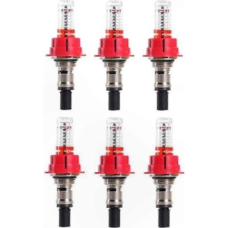 Durchflussmesser für Fußbodenheizung, Set mit 6 einstellbaren Reglern mit optischer Durchflussanzeige, einstellbare Durchflussmonitore, Set mit 6 Durchflussmessern für Fußbodenheizung (1/5)