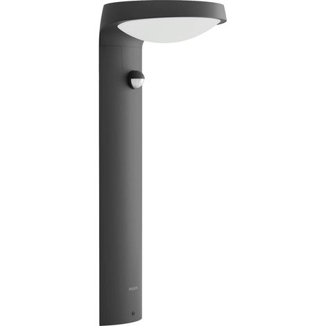 Borne avec recharge solaire PHILIPS TYLA classe énergétique A, détecteur de mouvement, jusqu'a 250 lm, IP44 - Anthracite (1/5)