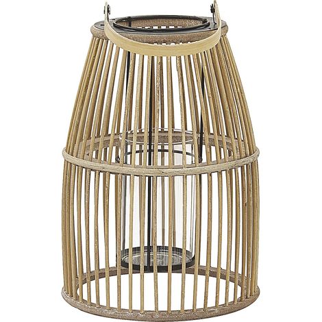 Laterne HOSTE Bambusholz 32 cm Beige (1/5)