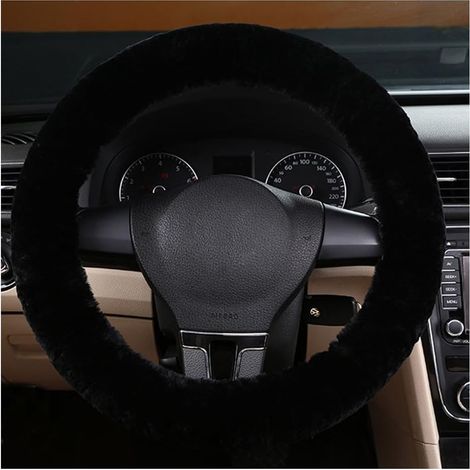 Coprivolante universale in morbido peluche e antiscivolo. Comodo coprivolante protettivo. Adatto per autunno e inverno. (1/4)