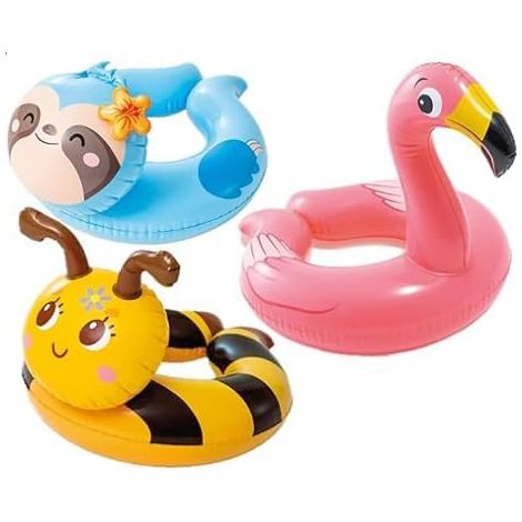 Ensemble de 3 bouées gonflables en forme d'animaux pour enfants de 3 à 6 ans, à utiliser dans les piscines, sur les plages et dans les lacs.-AquaForge