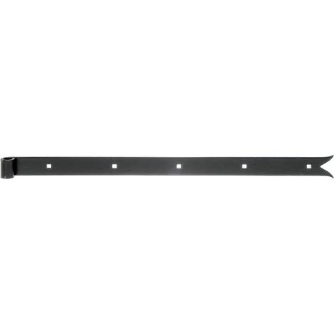 Penture droite noire – 600 mm – bout queue de carpe avec gond Ø 14 mm – Marque